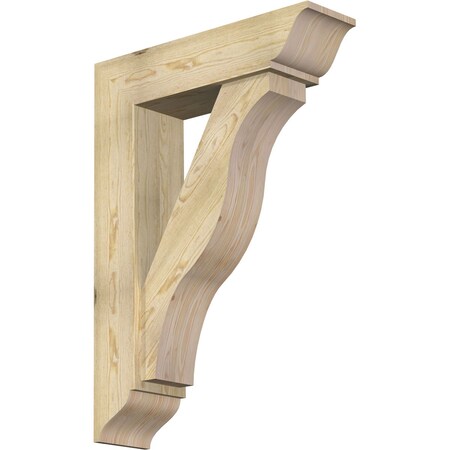 Funston Traditional Rough Sawn Bracket W/ Offset Brace, Douglas Fir, 8W X 30D X 42H